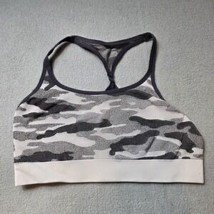 Champion C9 Sports Bra Small Gray Camo Seamless Racerback